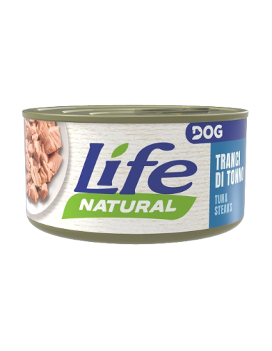 LIFE Natural Dog Tranci di Tonno Gr.90. Cibo Umido Per Cani .