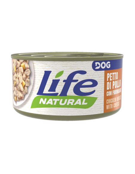 Life Natural DOG Pollo e Formaggio Gr.90. Cibo Umido per cani