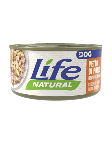 Life Natural DOG Pollo e Formaggio Gr.90. Cibo Umido per cani