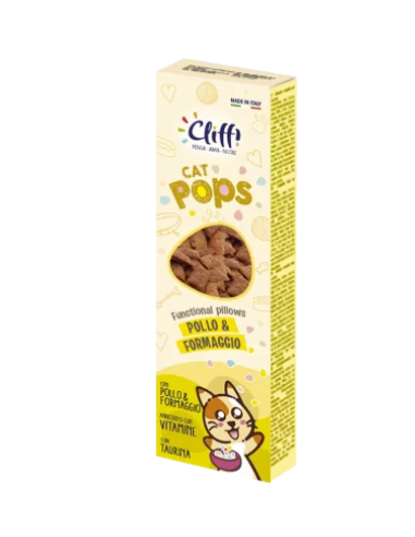 Cliffi Cat Pops Chrunchy Treats Pollo e Formaggio gr 50. Snack Per Gatti .