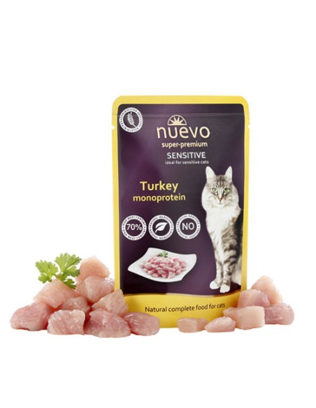 Nuevo Busta Sensitive Monoproteico Tacchino gr 85. Cibo Umido Per Gatti .