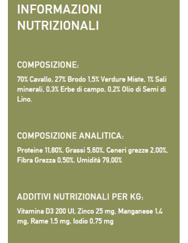 Isegrim Roots Super Premium Adult Field Cavallo 410 gr. Cibo Umido Per Cani .