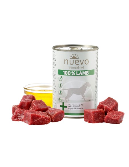 Nuevo Cane Sensitive 100 % Agnello 400 gr. Cibo Umido Per Cani .