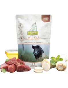 Isegrim Roots Super Premium Adul Cinghiale gr 410. Cibo Umido Per Cani.