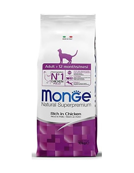 Monge Adult  pollo Cat kg 10. Cibo secco per gatti
