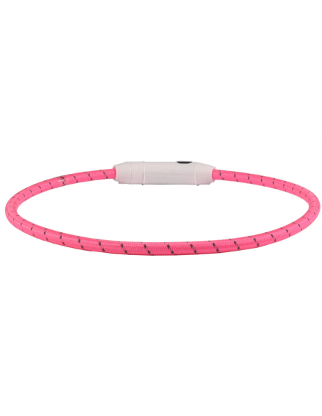 Collare Led Leora Nylon Rosa  33-63,5 CM 8MM. Guinzagli e Collari per cani .