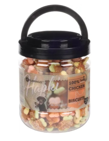 Hapki Piccoli Biscotti con pollo gr 550. Biscotti per cani.