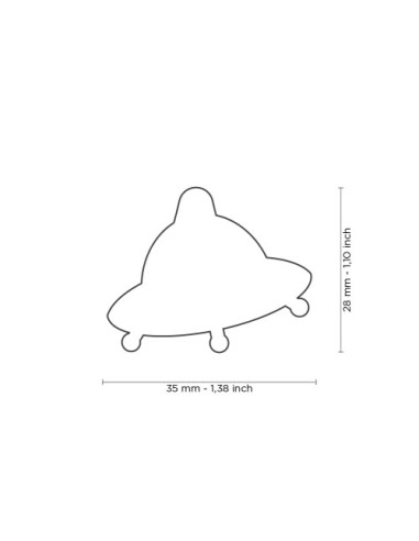 Medaglietta Charms Ufo. Medaglietta da incidere .