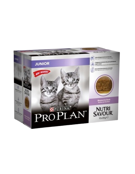 Proplan Nutrisavout Kitten Tacchino Multipack 10x85 gr. Cibo Umido Per Cuccioli di Gatto