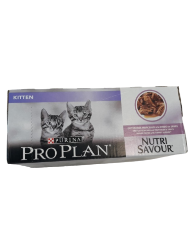 Proplan Nutrisavour  Kitten Tacchino in salsa  MULTIPACK 10x85 gr. Cibo Umido per cuccioli di gatto