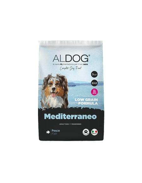 Aldog Low Grain Mediterraneo al Pesce Kg.12- Crocchette per cani .