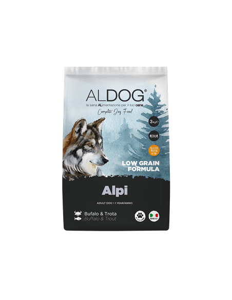 Aldog Low Grain ALPI Kg.3. Cibo Secco Per Cani .