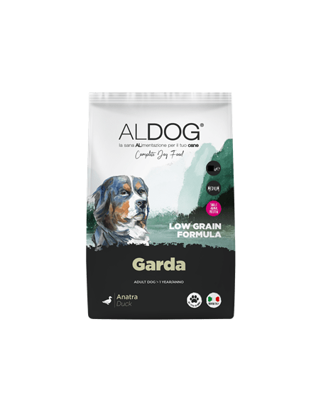 Aldog Low Grain Garda con Anatra Kg.12. Crocchette per cani.