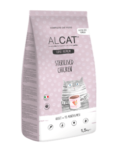 Alcat Sterilised Pollo kg.1,5. Cibo Secco Per Gatti.