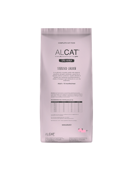 Alcat Sterilised Pollo gr 400 Cibo Secco Per Gatti.