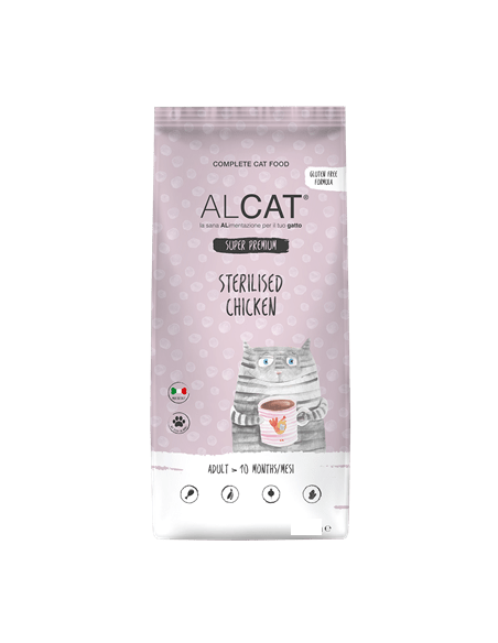 Alcat Sterilised Pollo gr 400 Cibo Secco Per Gatti.