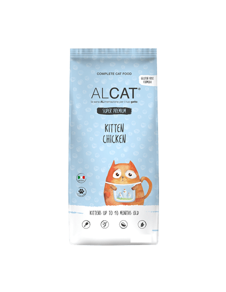 Alcat Kitten Pollo gr.400. cibo secco per cuccioli di gatto