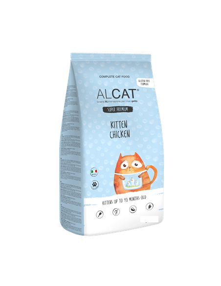 Alcat Kitten Pollo gr.400. cibo secco per cuccioli di gatto