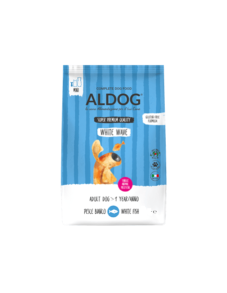 Aldog White Wave Med/Large kg.12 Pesce Bianco. Crocchette per Cani