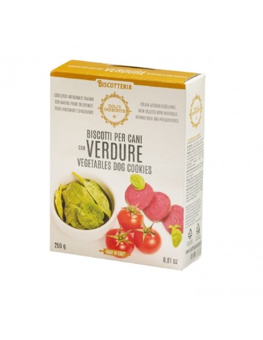 Biscotti Con Verdure confezione gr 250. Snack Per Cani