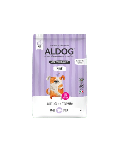 Aldog Maiale Mini Kg 1,5. Crocchette per cani.