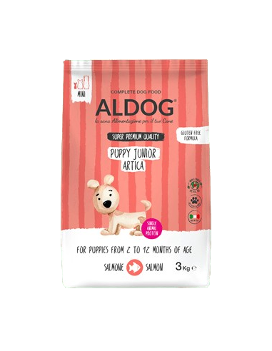 Aldog Puppy Junior Artica con Salmone Mini kg.3. Puppy.