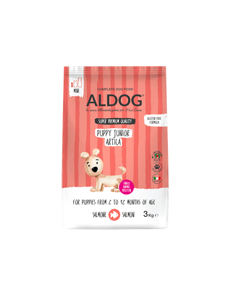 Aldog Puppy Junior Artica con Salmone Mini kg.3. Puppy.