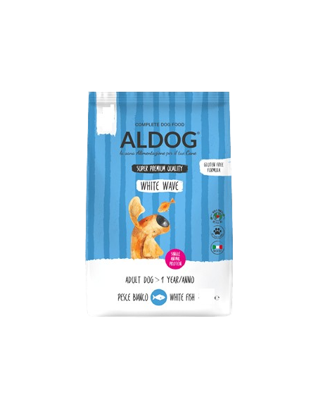 Aldog White Wave Med/Large kg 3 Pesce Bianco. Crocchette per cani .