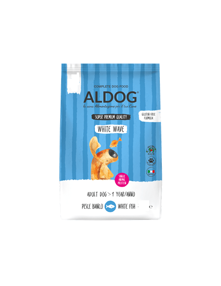 Aldog White Wave Med/Large kg 3 Pesce Bianco. Crocchette per cani .