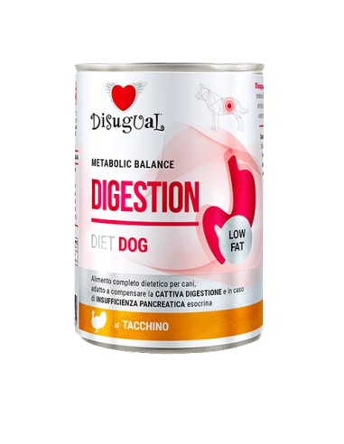 Disugual Diet Cane Digestion Low Fat  Tacchino gr 400. Diete - Cibo umido per cani .