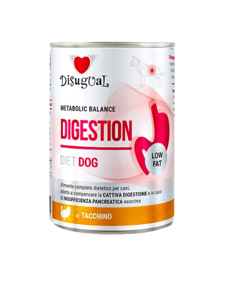 Disugual Diet Cane Digestion Low Fat  Tacchino gr 400. Diete - Cibo umido per cani .