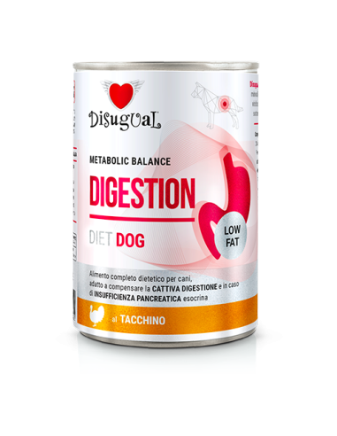 Disugual Diet Cane Digestion Low Fat  Tacchino gr 400. Diete - Cibo umido per cani .