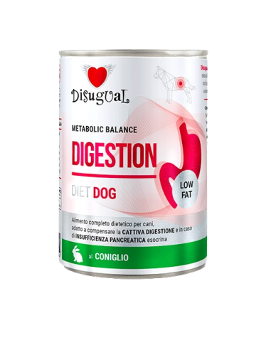 Disugual Diet Cane Digestion Low Fat Coniglio gr 400. Diete . Cibo Umido Per Cani .