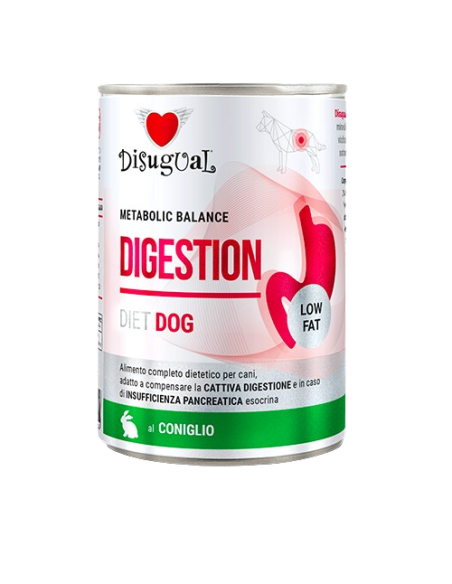 Disugual Diet Cane Digestion Low Fat Coniglio gr 400. Diete . Cibo Umido Per Cani .