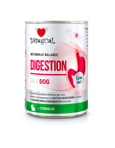 Disugual Diet Cane Digestion Low Fat Coniglio gr 400. Diete . Cibo Umido Per Cani .