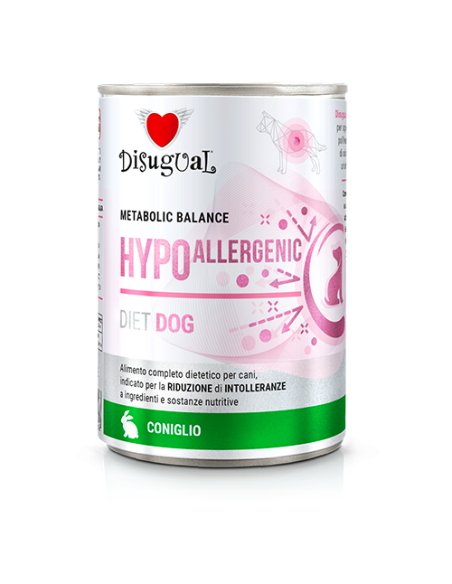 Disugual Diet Cane Hypoallergenic Coniglio gr 400. Diete . Cibo Umido Per Cani.