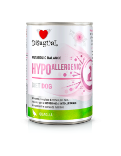 Disugual Diet Cane Hypoallergenic Quaglia gr 400. Diete . Cibo Umido Per Cani. 2