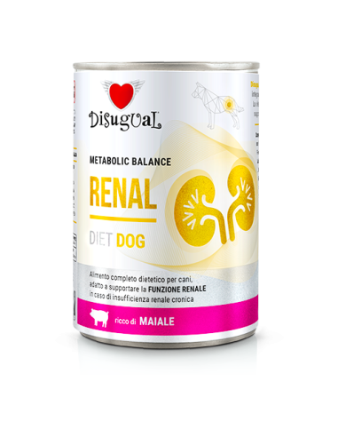 Disugual Diet Cane Renal Maiale gr 400. Diete . Cibo Umido Per Cani .
