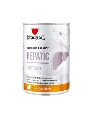 Disugual Diet Cane Hepatic Tacchino gr 400. Diete - Cibo Umido per cani.
