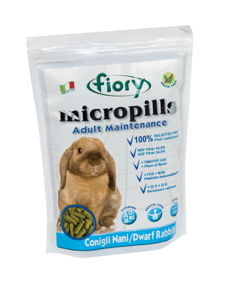 Fiory Micropills Adult Coniglio Nani gr 800. Mangime Per Roditori