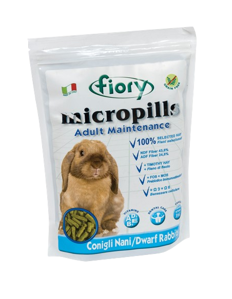 Fiory Micropills Adult Coniglio Nani gr 800. Mangime Per Roditori