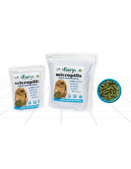 Fiory Micropills Adult Coniglio Nani gr 800. Mangime Per Roditori