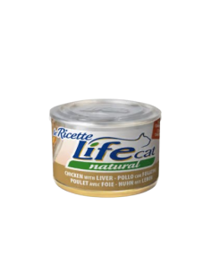 Life Cat Le Ricette Pollo e Fegatini gr 150. Cibo Umido Per Gatti.