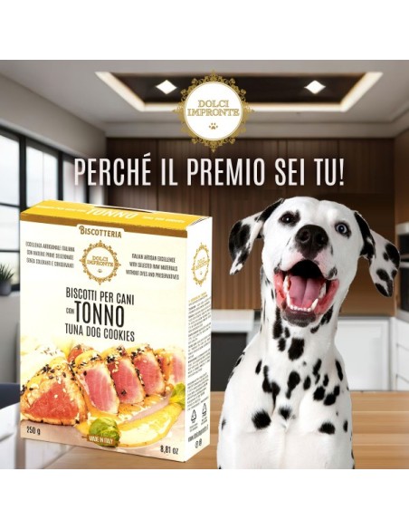 Biscotti Con Tonno Confezione gr 250. Snack per cani.