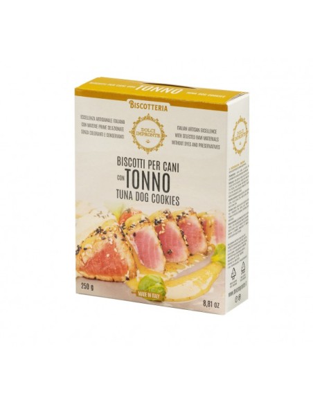 Biscotti Con Tonno Confezione gr 250. Snack per cani.