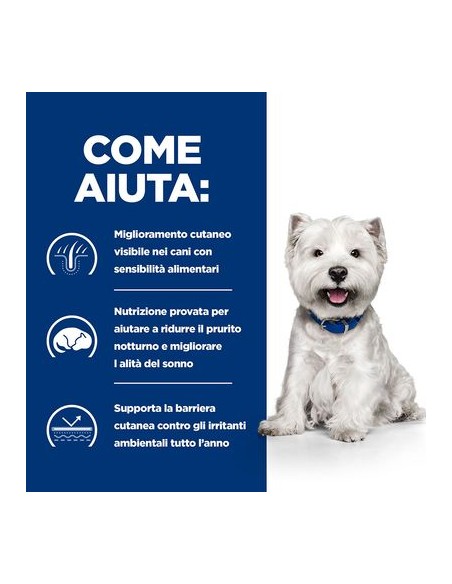 Hill's Canine Derm Complete Mini  Skin care & Food Sensivities Kg.1. Diete - Cibo Secco Per Cani