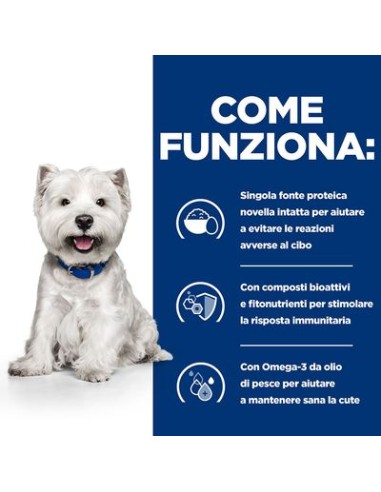 Hill's Canine Derm Complete Mini  Skin care & Food Sensivities Kg.1. Diete - Cibo Secco Per Cani