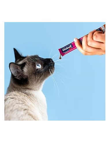 Vitakraft Cat Liquid Snack Fegato+ Salmone 16pz x15 gr. Snack Per Gatti .