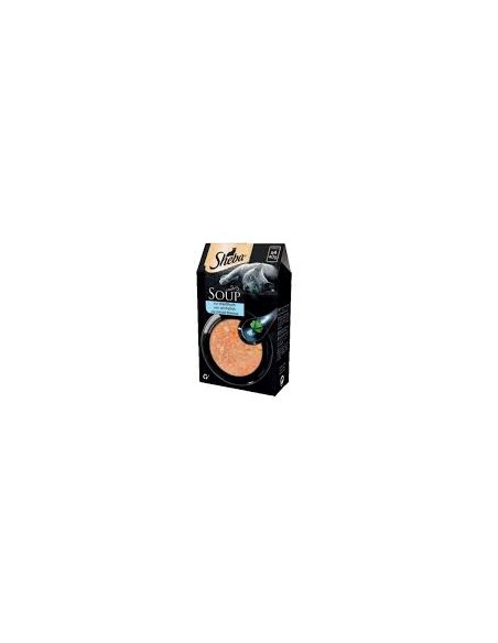 Sheba Soup Pesce Bianco 4 x 40gr. Cibo Umido Per Gatti.