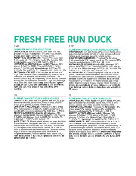 Arquivet Dog Fresh Free Run Duck kg 2,5. Crocchette per cani .